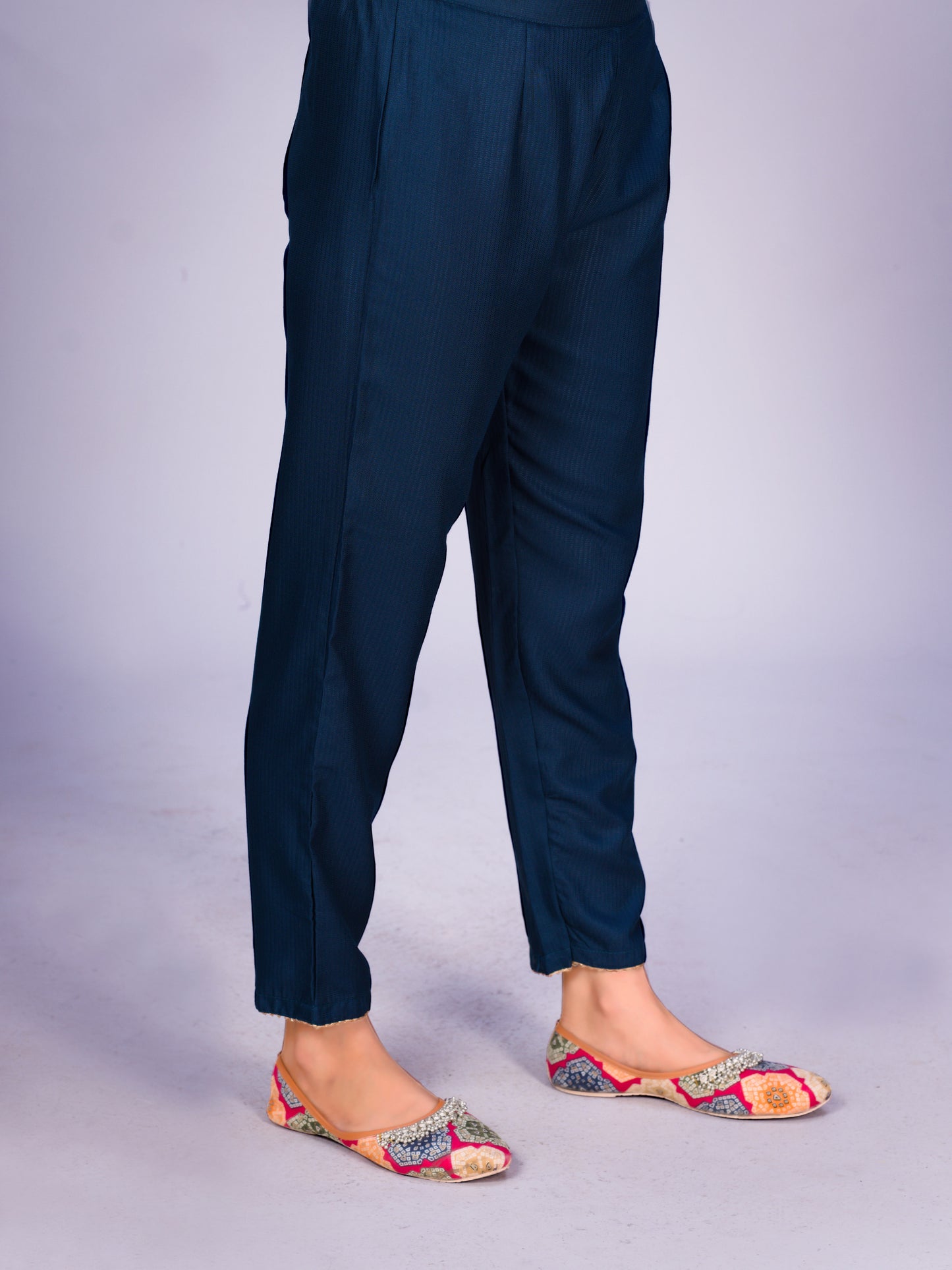 Blue Women’s Rayon Kurti Set with Sequins Embroidery Work, Stitched Bottom & Dupatta – Party & Festive Wear
